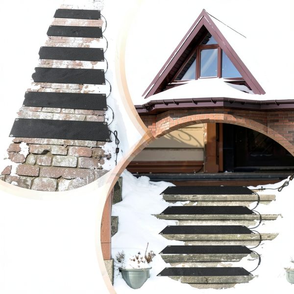 Tujoe Snow Melting Mats Outdoor Heated Anti Slip Rubber-5
