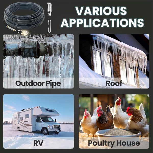 SnulyHeet Gutter Heater Self Regulating 70FT-7