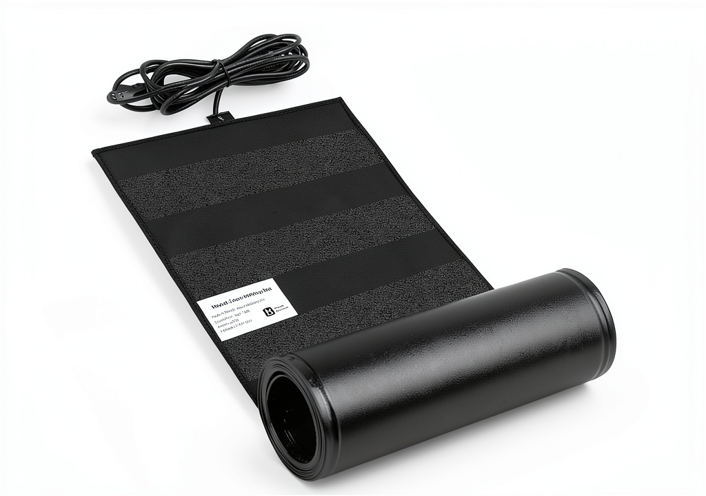 Snow melting mat installed on a residential walkway