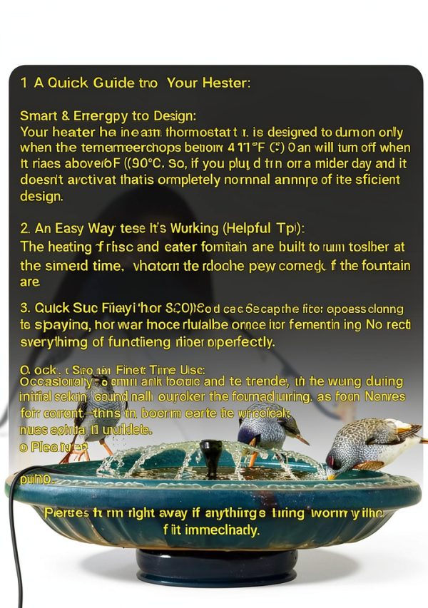 SAC SMARTEN ARTS Bird Bath Heater Deicer Fountain Pump-4