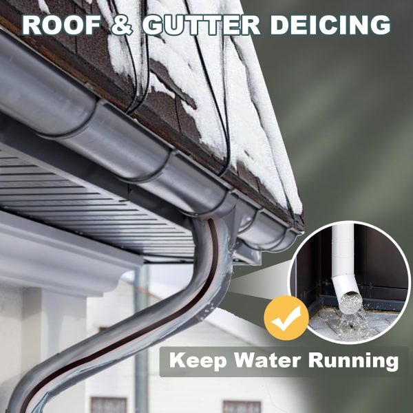 SnulyHeet Gutter Heater Self Regulating 70FT-1