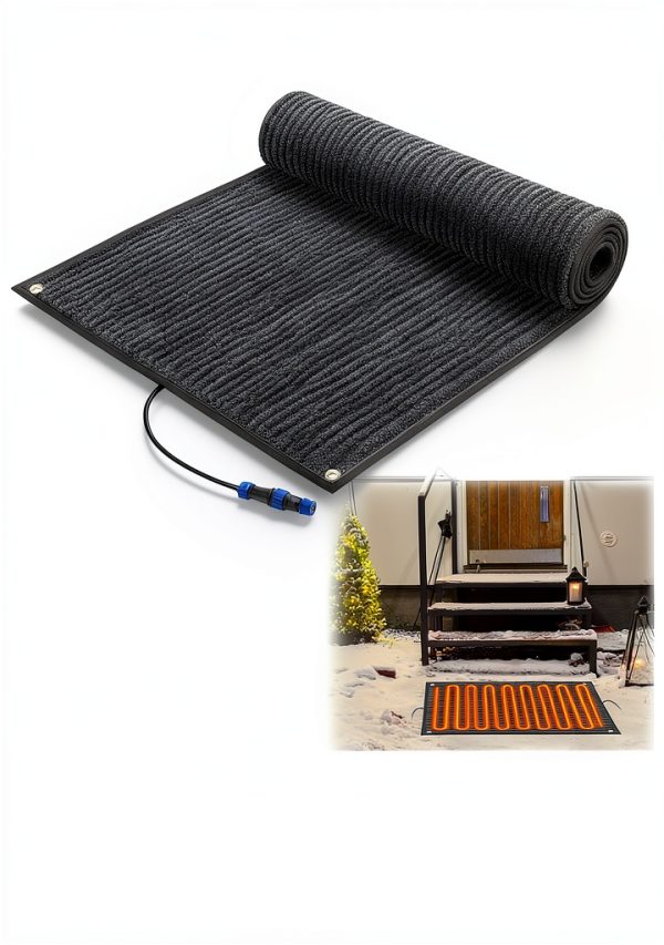 Baquler Snow Melting Mat Outdoor Heated Driveway Mat-0