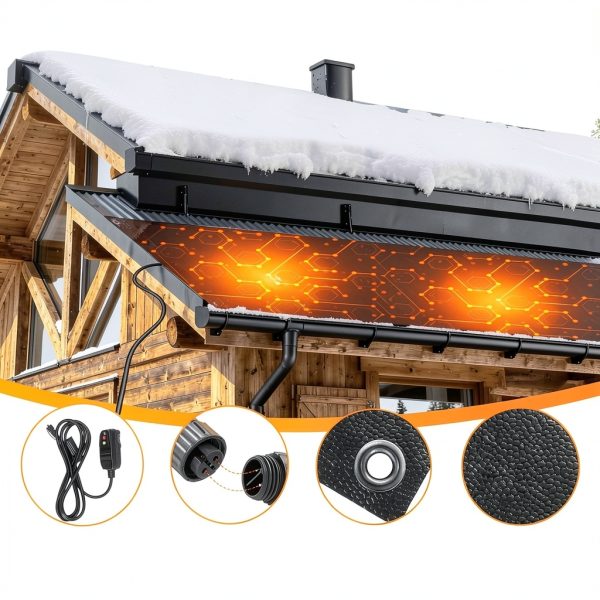 Innisle Graphene Heated Snow Melting Mat Roof Deicing-3