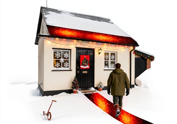 Innisle Graphene Heated Snow Melting Mat Roof Deicing-5