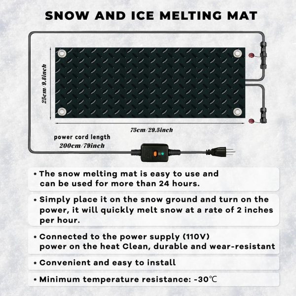 De-Icing Cable BUAEL Snow Melting Rubber Mat-5