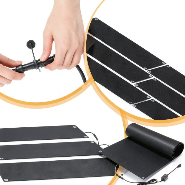 Tujoe Snow Melting Mats Outdoor Heated Anti Slip Rubber-3