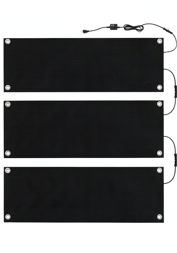 Tujoe snow melting mats installed on a driveway