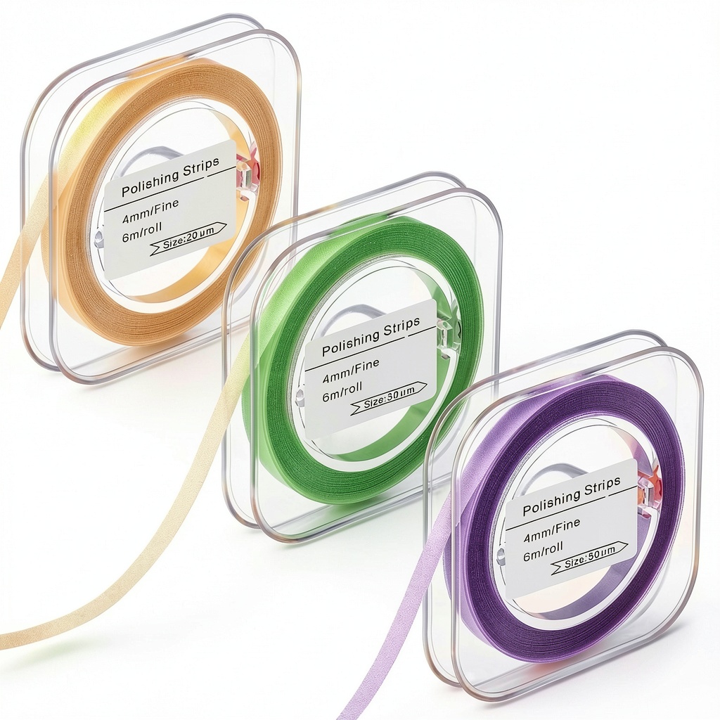 Dental sanding strips in various colors