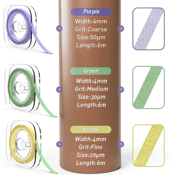 Dental Sanding Strips by bopika Coarse Medium Fine Rolls-1