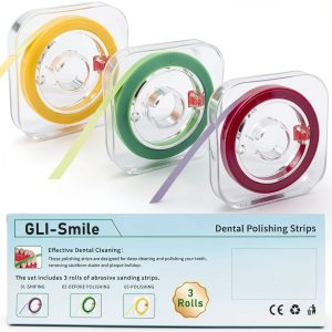 Dental Polishing Strips Sanding Strips Tooth File Teeth Sanding Grinding Tool, 3 Rolls-0