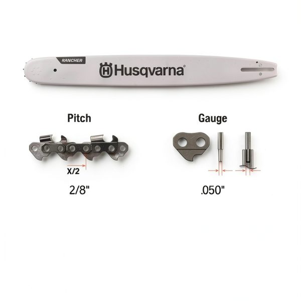 Husqvarna 20 Inch Rancher Chainsaw Bar, 3/8" Pitch .050" Gauge, 72 Drive Links, Chainsaw Accessories for 455 and 460 Rancher-2