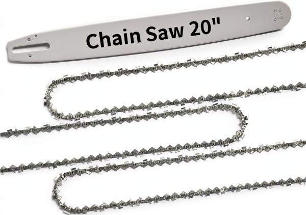 20 Inch Chainsaw Bar and Chain Combo Loggers Art Gens 3 Chains + 1 Bar-0