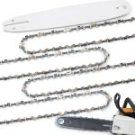 Chainsaw Chain 18" 3/8" LP Bar Combo Loggers Art Gens 4 Chains + Bar-0